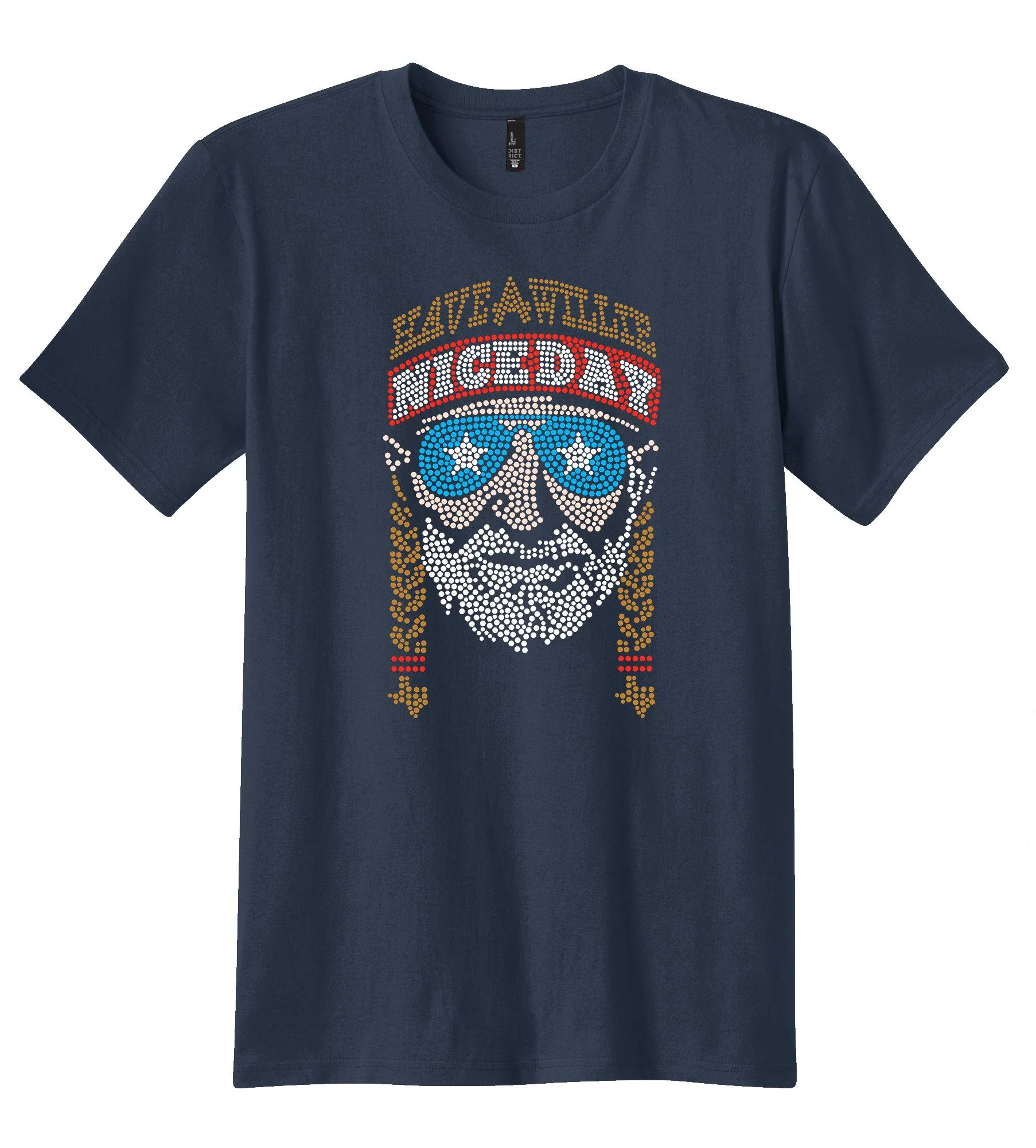 HAVE A WILLIE NICE DAY - OFFICIAL WILLIE NELSON STAR GLASSES UNISEX CRYSTAL TEE - Image 3
