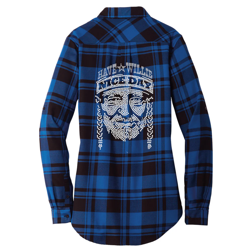 Willie Crystal Portrait Ladies Flannel Tunic - Image 3